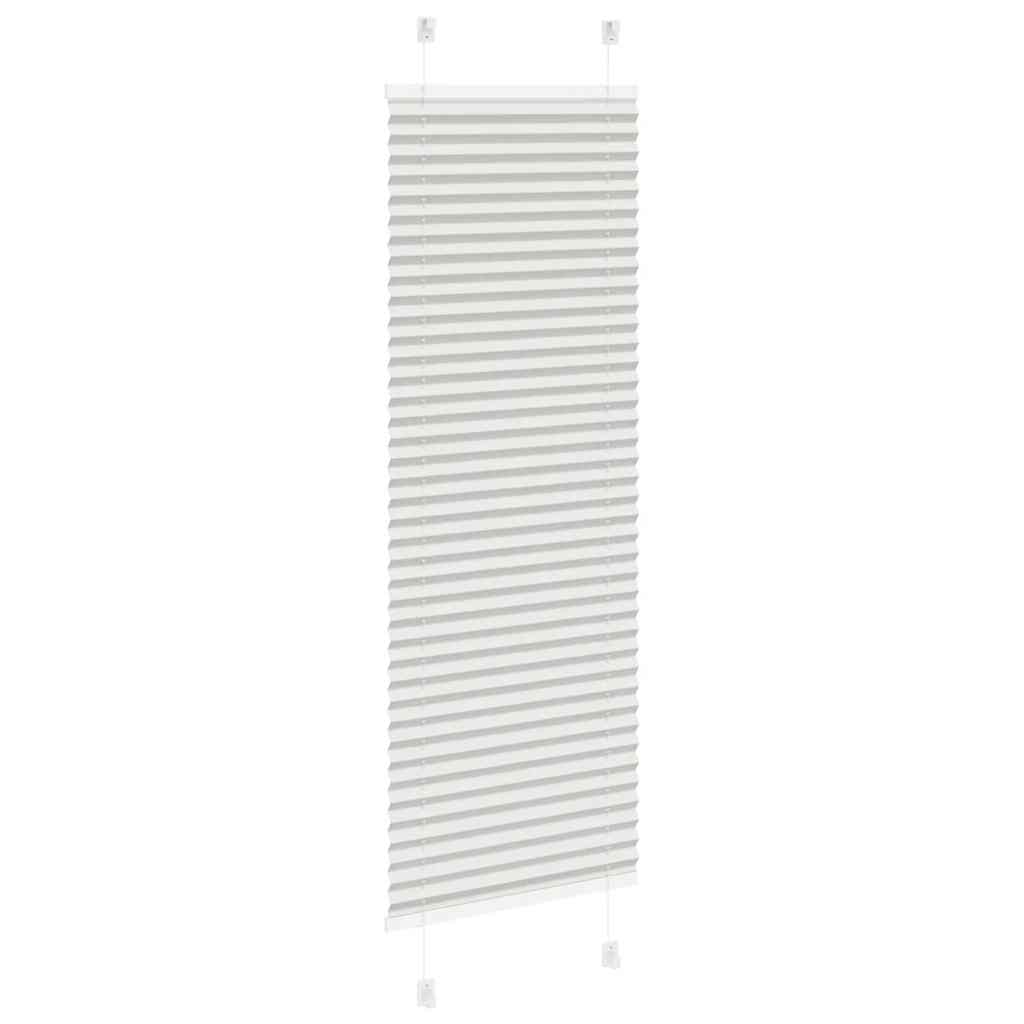 vidaXL Pleated Blind Light Grey 45x150cm Fabric Width 44.4cm Polyester