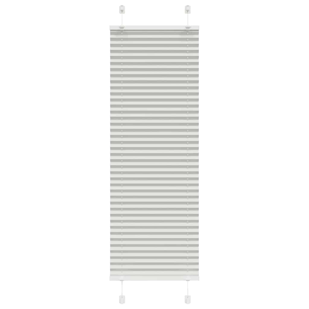 vidaXL Pleated Blind Light Grey 50x150 cm Fabric Width 49.4 cm Polyester