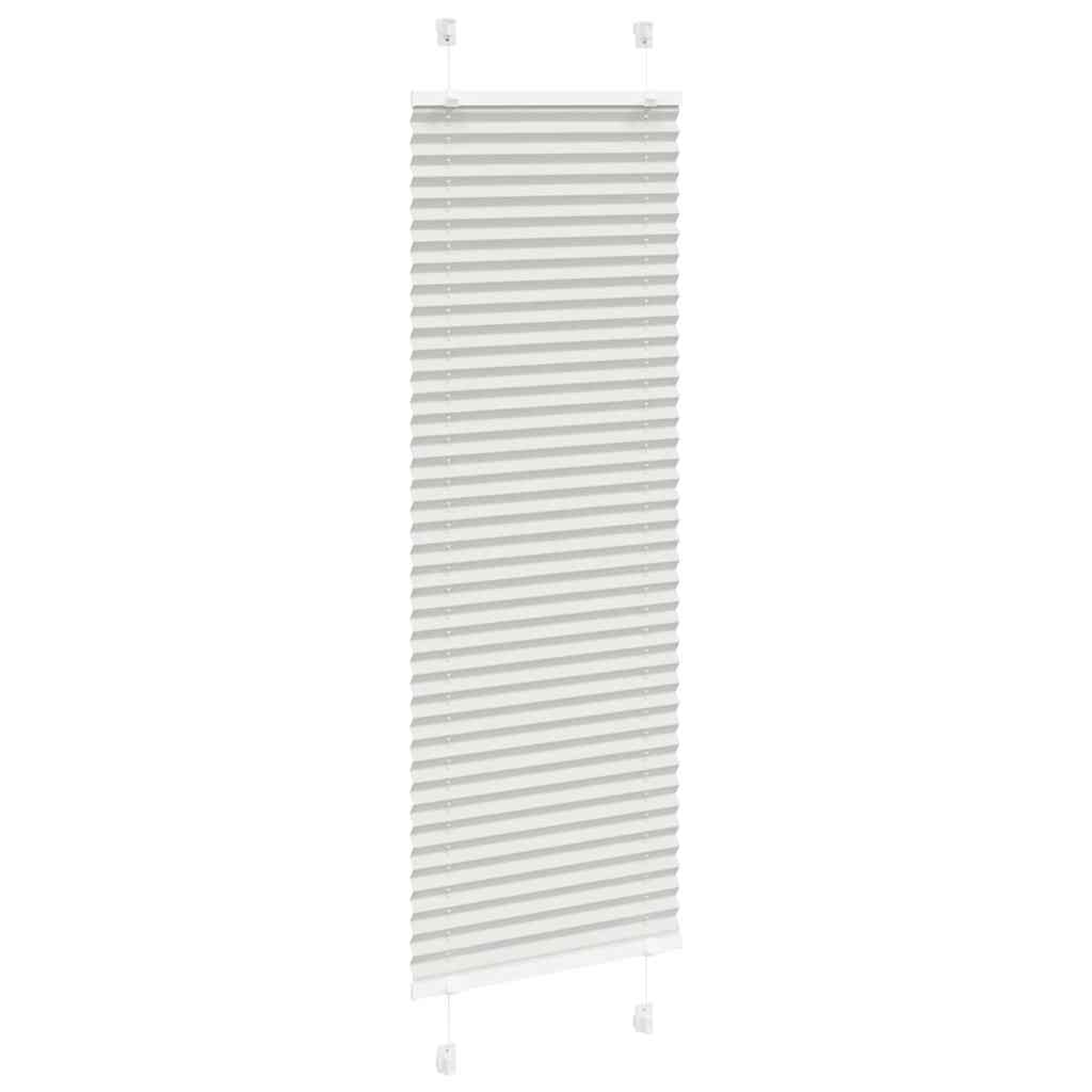 vidaXL Pleated Blind Light Grey 50x150 cm Fabric Width 49.4 cm Polyester
