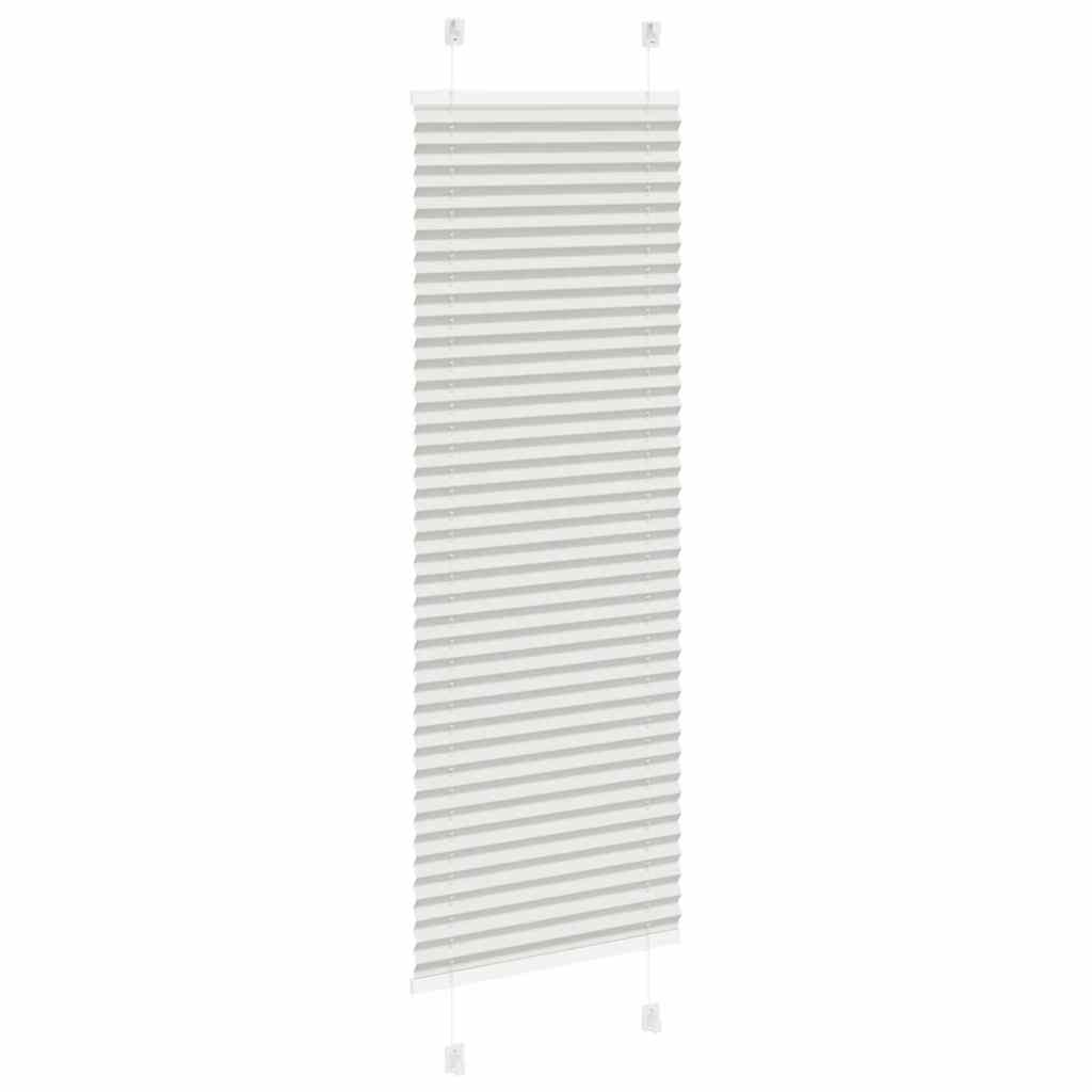 vidaXL Pleated Blind Light Grey 50x150 cm Fabric Width 49.4 cm Polyester