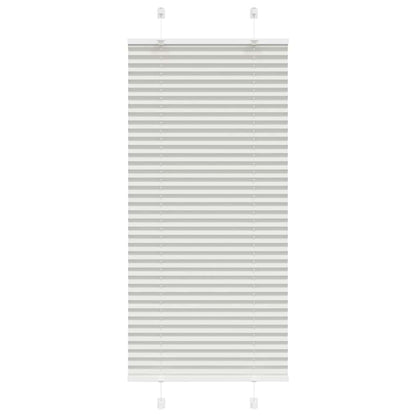 vidaXL Pleated Blind Light Grey 55x150 cm Fabric Width 54.4 cm Polyester