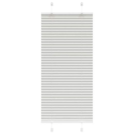 vidaXL Pleated Blind Light Grey 55x150cm Fabric Width 54.4cm Polyester