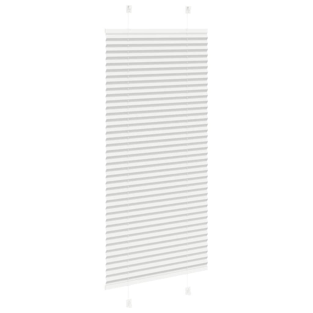 vidaXL Pleated Blind Light Grey 55x150 cm Fabric Width 54.4 cm Polyester