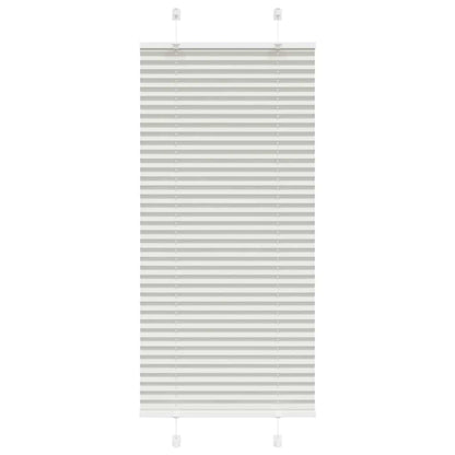 vidaXL Pleated Blind Light Grey 60x150 cm Fabric Width 59.4 cm Polyester