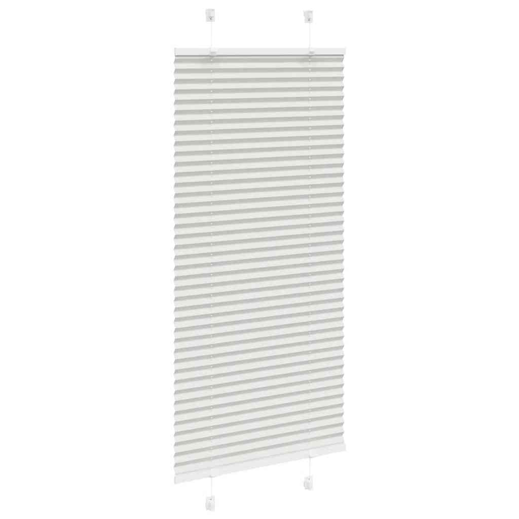 vidaXL Pleated Blind Light Grey 65x150cm Fabric Width 64.4cm Polyester