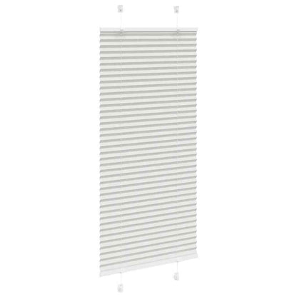 vidaXL Pleated Blind Light Grey 65x150cm Fabric Width 64.4cm Polyester