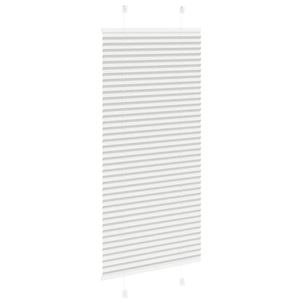 vidaXL Pleated Blind Light Grey 65x150cm Fabric Width 64.4cm Polyester