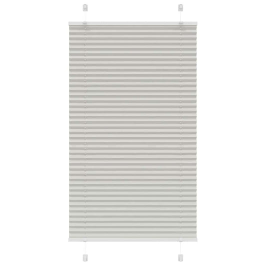 vidaXL Pleated Blind Light Grey 75x150cm Fabric Width 74.4cm Polyester