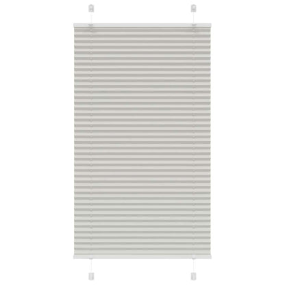 vidaXL Pleated Blind Light Grey 75x150 cm Fabric Width 74.4 cm Polyester