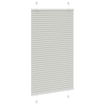 vidaXL Pleated Blind Light Grey 75x150cm Fabric Width 74.4cm Polyester