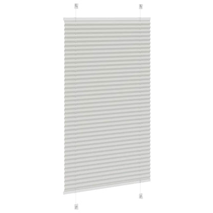 vidaXL Pleated Blind Light Grey 75x150 cm Fabric Width 74.4 cm Polyester