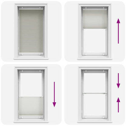 vidaXL Pleated Blind Light Grey 75x150 cm Fabric Width 74.4 cm Polyester
