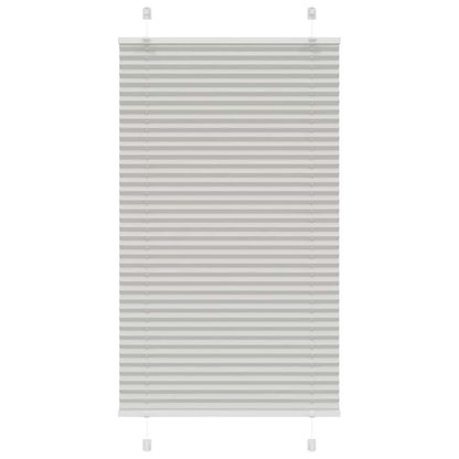 vidaXL Pleated Blind Light Grey 80x150 cm Fabric Width 79.4 cm Polyester