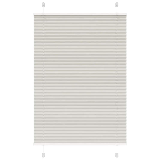 vidaXL Pleated Blind Light Grey 85x150 cm Fabric Width 84.4 cm Polyester