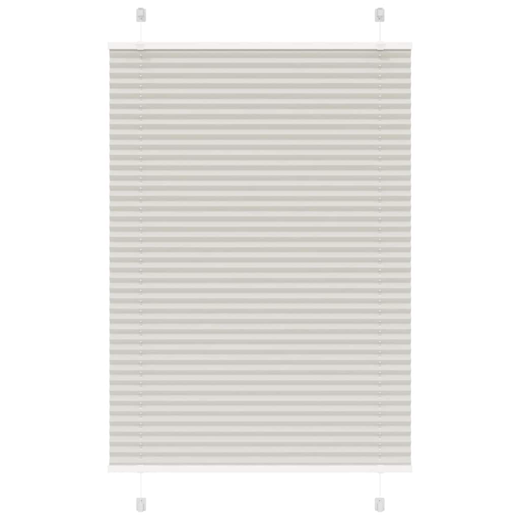 vidaXL Pleated Blind Light Grey 85x150cm Fabric Width 84.4cm Polyester