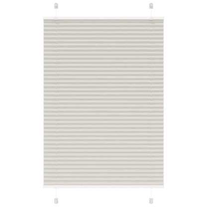 vidaXL Pleated Blind Light Grey 85x150cm Fabric Width 84.4cm Polyester