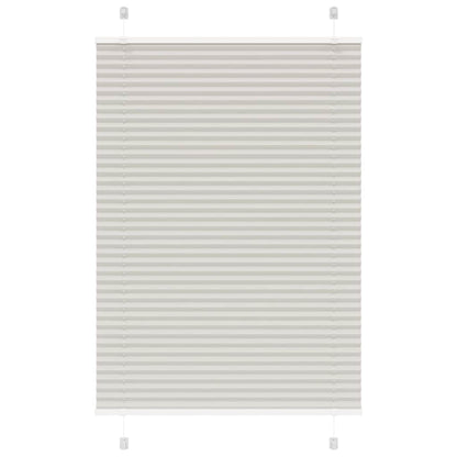 vidaXL Pleated Blind Light Grey 90x150 cm Fabric Width 89.4 cm Polyester