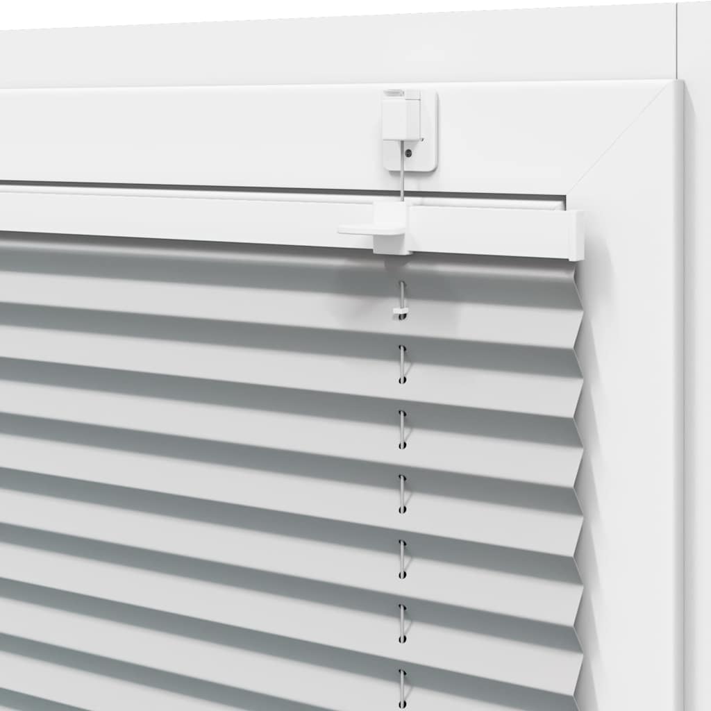 vidaXL Pleated Blind Light Grey 90x150 cm Fabric Width 89.4 cm Polyester