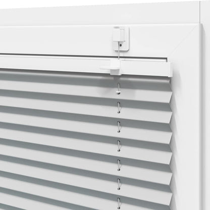 vidaXL Pleated Blind Light Grey 90x150 cm Fabric Width 89.4 cm Polyester