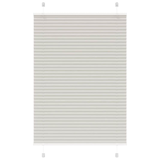 vidaXL Pleated Blind Light Grey 95x150cm Fabric Width 94.4cm Polyester