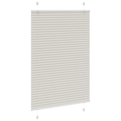 vidaXL Pleated Blind Light Grey 95x150cm Fabric Width 94.4cm Polyester