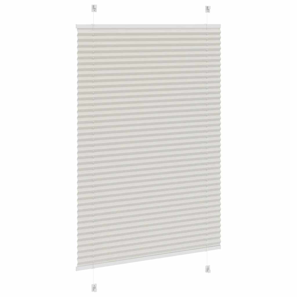vidaXL Pleated Blind Light Grey 95x150cm Fabric Width 94.4cm Polyester