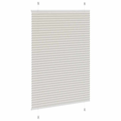 vidaXL Pleated Blind Light Grey 95x150cm Fabric Width 94.4cm Polyester