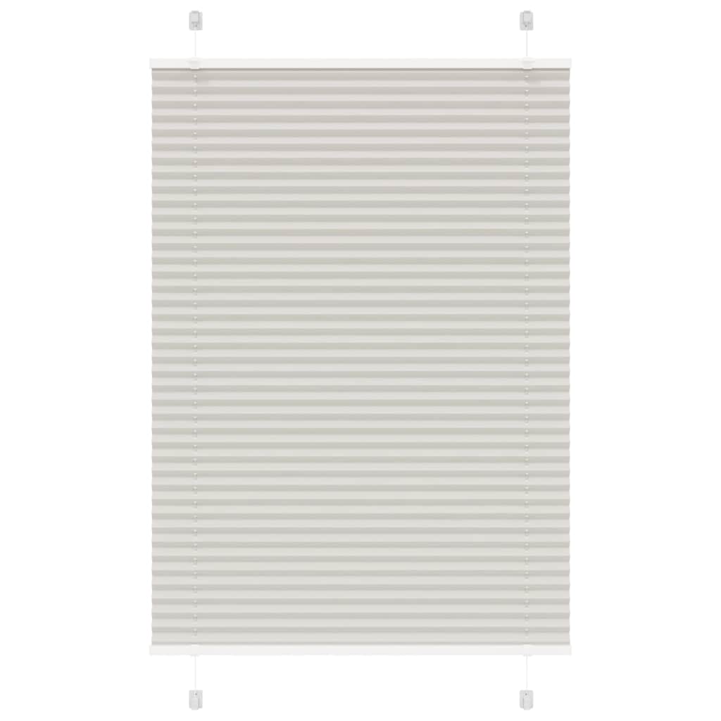 vidaXL Pleated Blind Light Grey 100x150 cm Fabric Width 99.4 cm