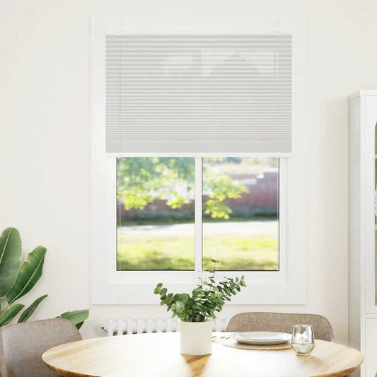 vidaXL Pleated Blind Light Grey 100x150 cm Fabric Width 99.4 cm