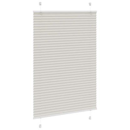 vidaXL Pleated Blind Light Grey 100x150 cm Fabric Width 99.4 cm Polyester