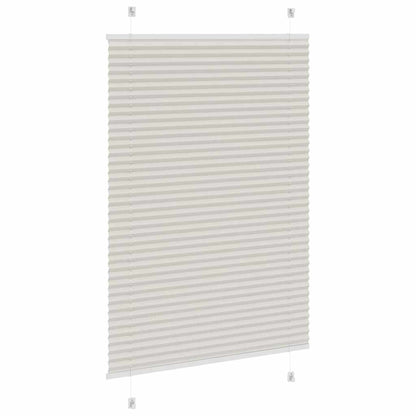 vidaXL Pleated Blind Light Grey 100x150 cm Fabric Width 99.4 cm Polyester