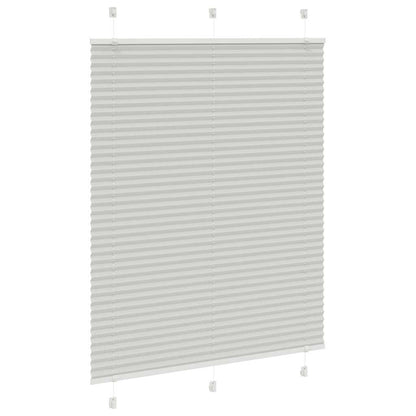 vidaXL Pleated Blind Light Grey 105x150 cm Fabric Width 104.4 cm