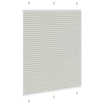 vidaXL Pleated Blind Light Grey 105x150 cm Fabric Width 104.4 cm