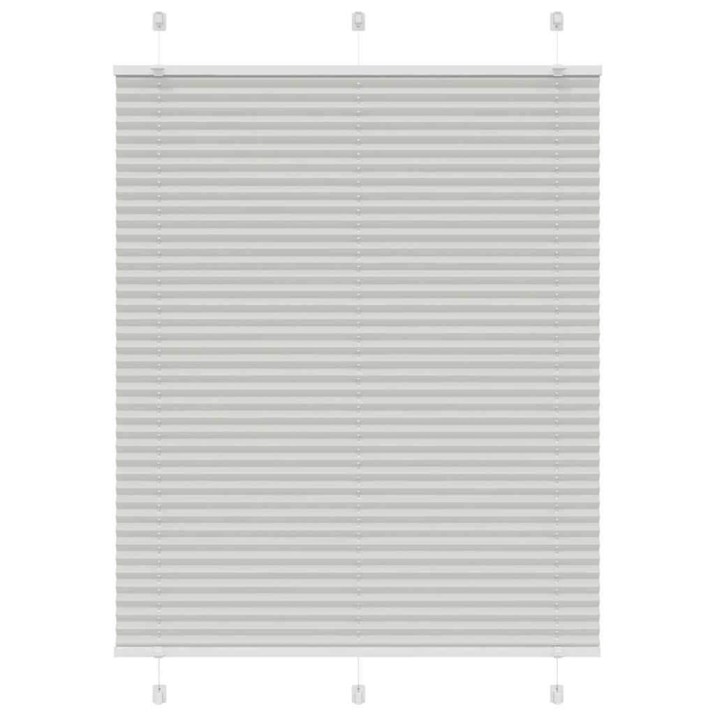 vidaXL Pleated Blind Light Grey 110x150 cm Fabric Width 109.4 cm
