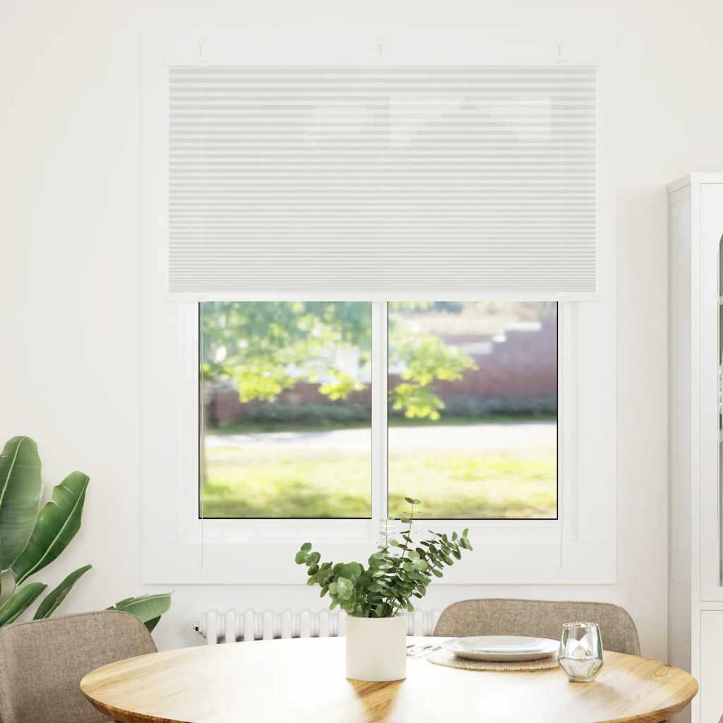 vidaXL Pleated Blind Light Grey 110x150 cm Fabric Width 109.4 cm