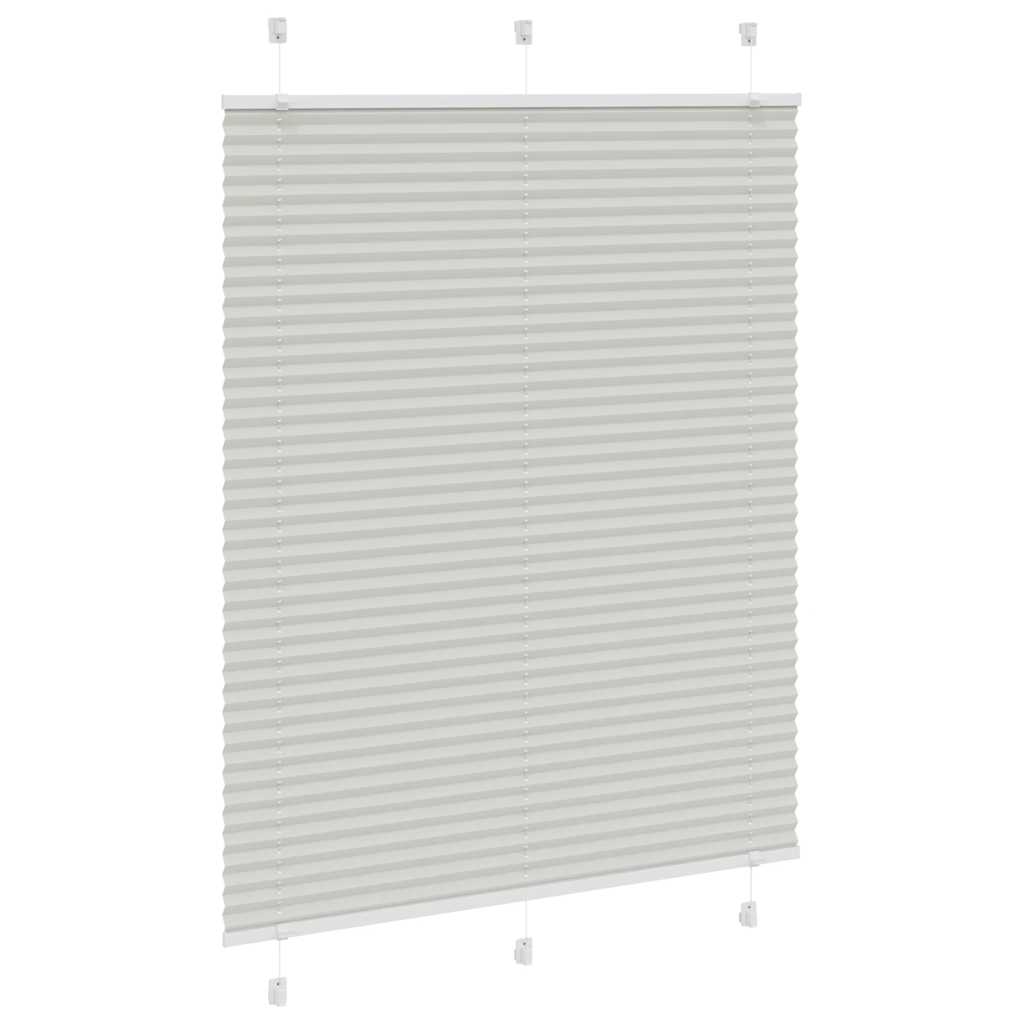 vidaXL Pleated Blind Light Grey 110x150 cm Fabric Width 109.4 cm