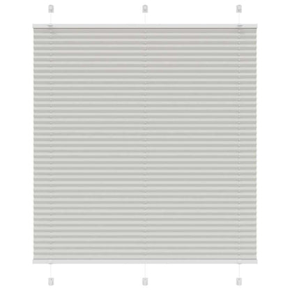 vidaXL Pleated Blind Light Grey 115x150 cm Fabric Width 114.4 cm Polyester