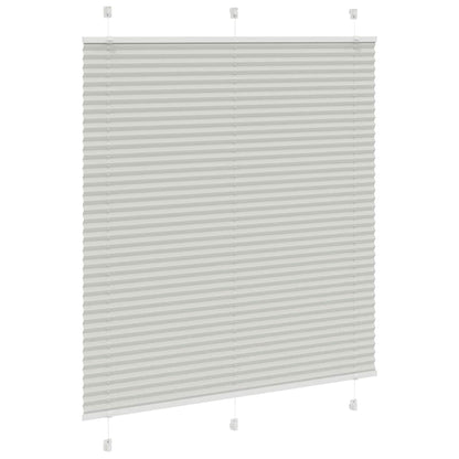 vidaXL Pleated Blind Light Grey 115x150 cm Fabric Width 114.4 cm