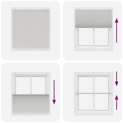 vidaXL Pleated Blind Light Grey 120x150 cm Fabric Width 119.4 cm Polyester