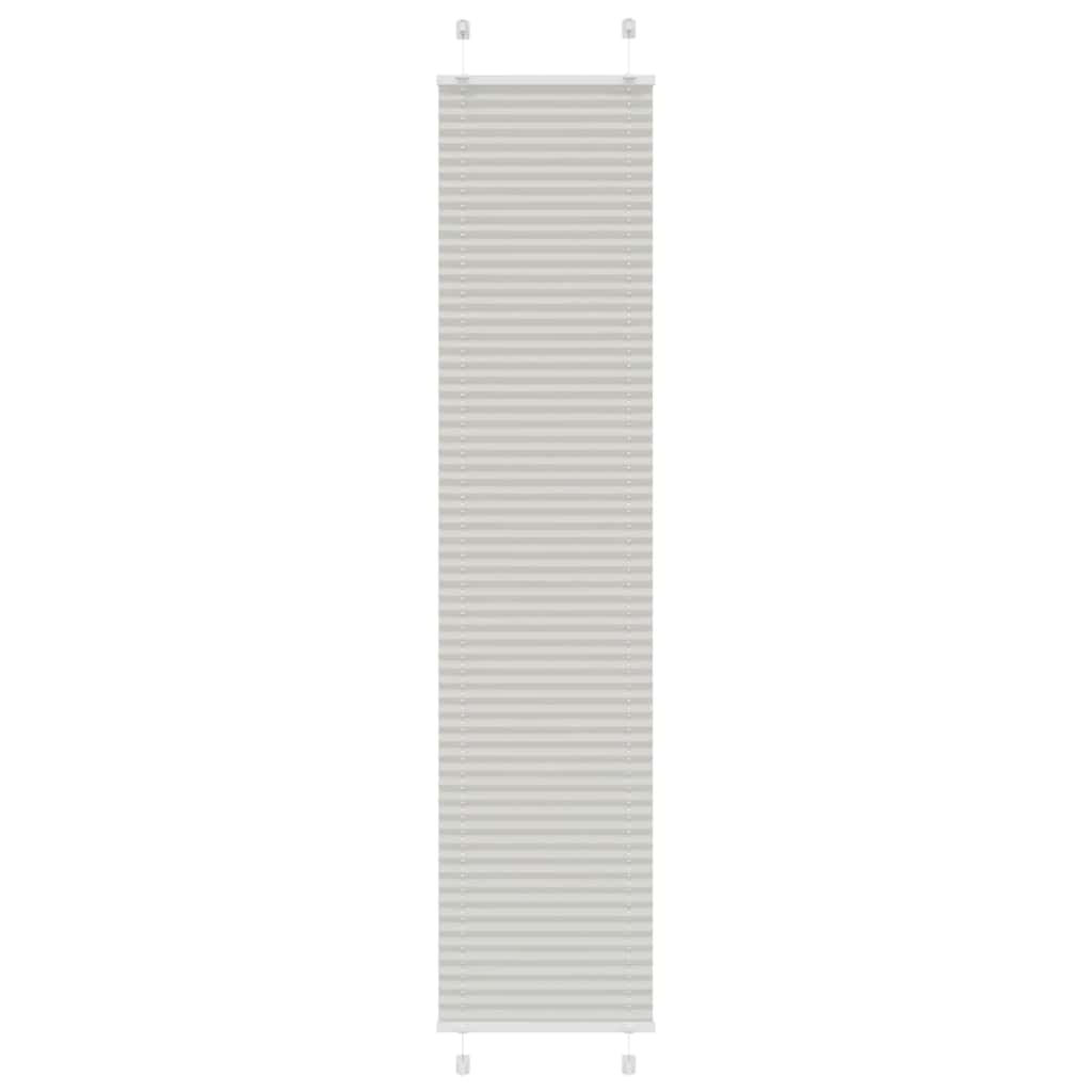 vidaXL Pleated Blind Light Grey 40x200 cm Fabric Width 39.4 cm Polyester