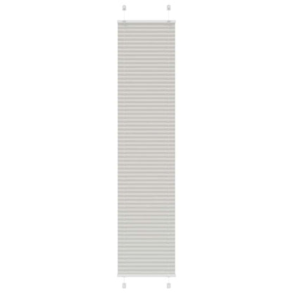 vidaXL Pleated Blind Light Grey 40x200 cm Fabric Width 39.4 cm Polyester