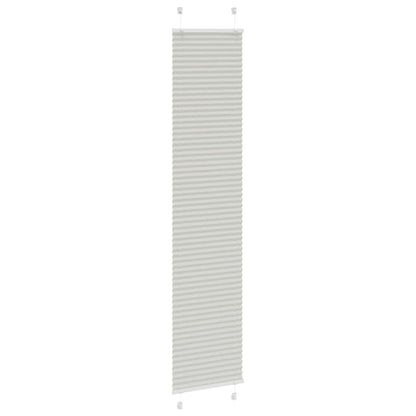 vidaXL Pleated Blind Light Grey 40x200 cm Fabric Width 39.4 cm Polyester