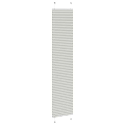vidaXL Pleated Blind Light Grey 40x200 cm Fabric Width 39.4 cm Polyester