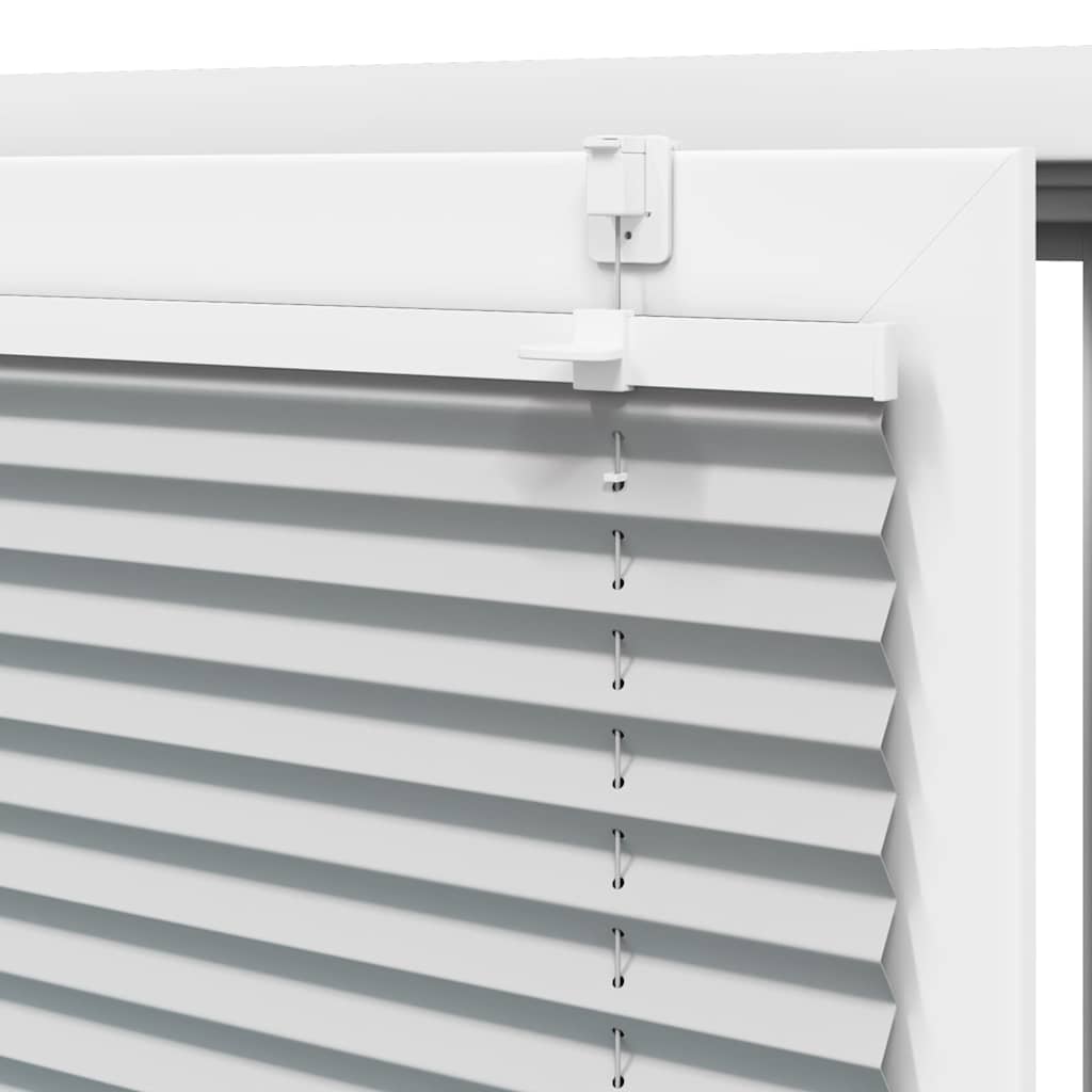 vidaXL Pleated Blind Light Grey 40x200 cm Fabric Width 39.4 cm Polyester