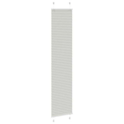 vidaXL Pleated Blind Light Grey 45x200 cm Fabric Width 44.4 cm Polyester