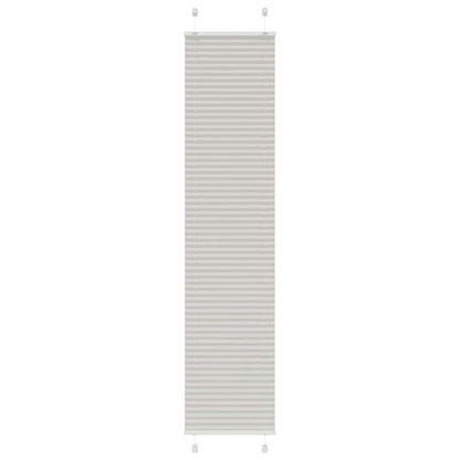 vidaXL Pleated Blind Light Grey 50x200 cm Fabric Width 49.4 cm Polyester