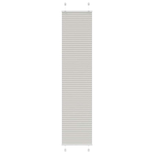 vidaXL Pleated Blind Light Grey 50x200 cm Fabric Width 49.4 cm Polyester