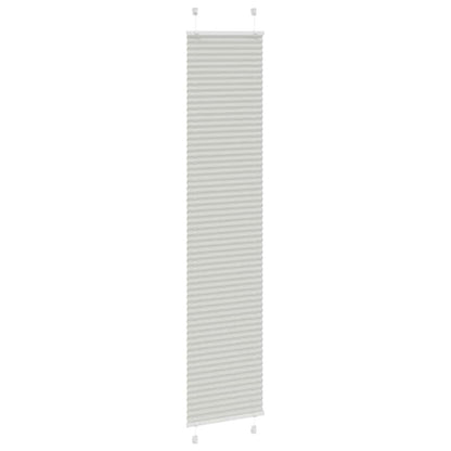 vidaXL Pleated Blind Light Grey 50x200 cm Fabric Width 49.4 cm Polyester