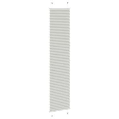vidaXL Pleated Blind Light Grey 50x200 cm Fabric Width 49.4 cm Polyester