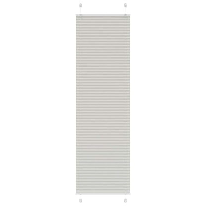 vidaXL Pleated Blind Light Grey 55x200 cm Fabric Width 54.4 cm Polyester